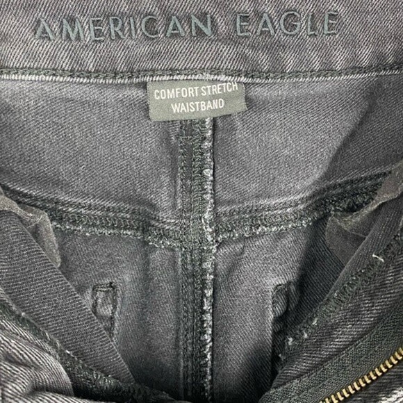 American Eagle Ripped Mom Jeans Black Women's Size 4 - Picture 9 of 14